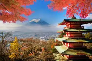 View of Mount Fuji, Hakone Japan