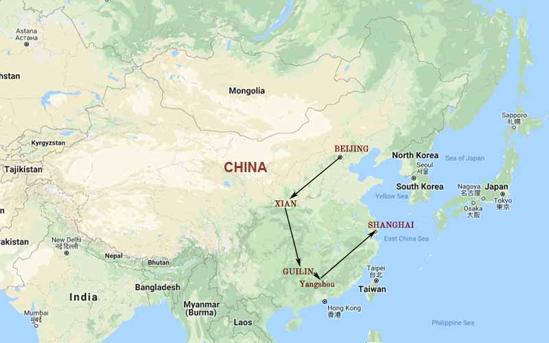 Splendid China Tour Map
