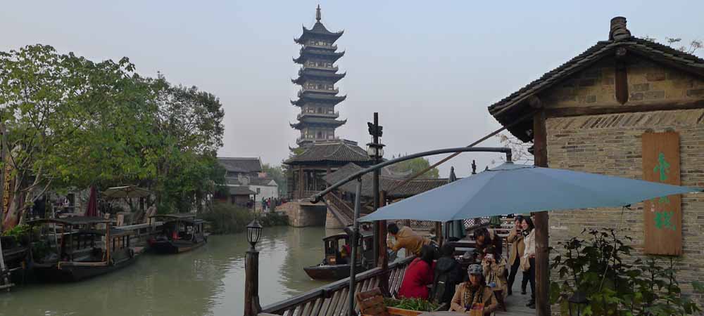 Tea Houses, Wuzhen water village China travel