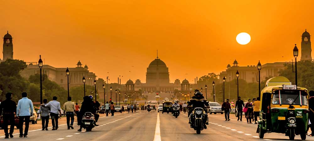 Sunset near Rashtrapati Bhavan, Presidential Residence, New Delh