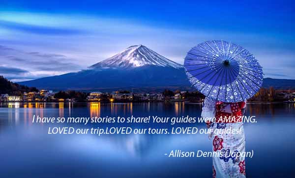 Testimonial - private and custom Japan tour package