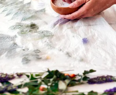 Creating handmade washi paper as part of a cultural workshop in Takayama