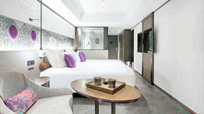 Modern guest room at Dhawa Yura Hotel Kyoto, conveniently located near central Kyoto attractions