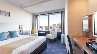 Comfortable hotel room at Shibuya Excel Hotel Tokyu in the heart of Shibuya