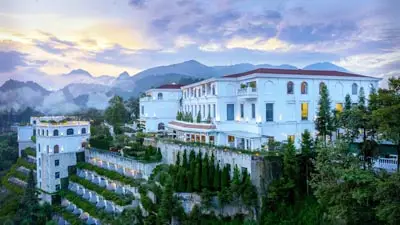 Silk Path Grand Resort & Spa in Sapa, Vietnam, perched above terraced hills with sweeping mountain views, offering a refined retreat in the northern highlands.