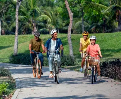 Family Biking in Countryside, Vietnam