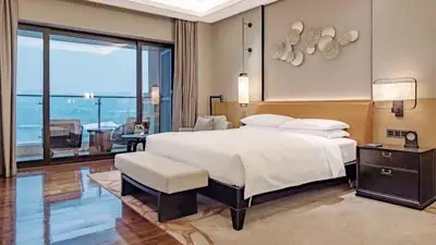 Spacious room at Hyatt Regency Xi’an, a contemporary hotel conveniently located near the city’s business and cultural districts